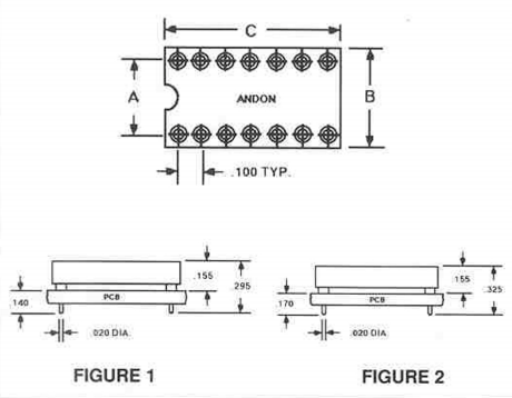 ANDON 200℃封閉框架ICDIP插座，不帶支架