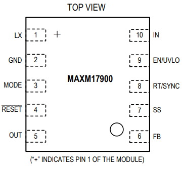 4V~21V 100mA 結(jié)構(gòu)緊湊降壓型μModule電源模塊MAXM17900